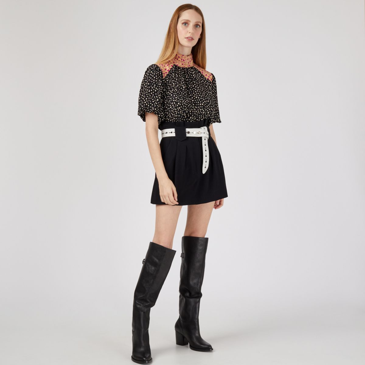 blusa de seda de time