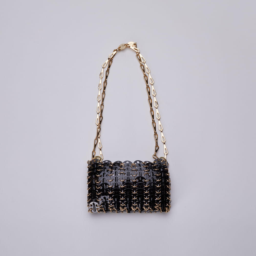 paco rabanne leather bolsa