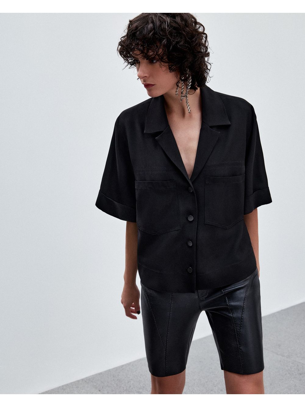 NK — Camisa Crepe Rush Jade